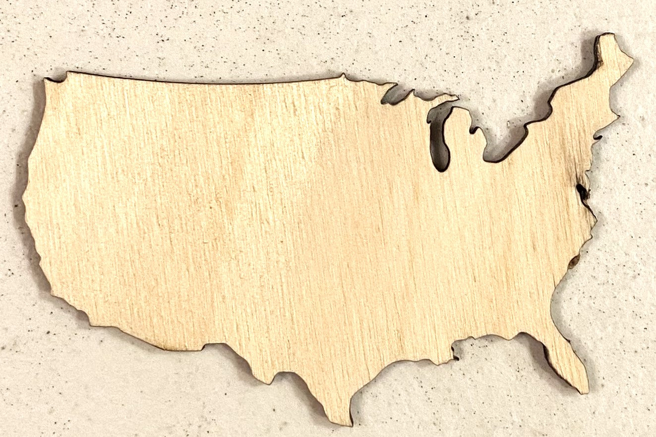 Ready to Paint Shape - 1/8" Birch - United States  - S265