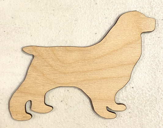 Ready to Paint Shape - 1/8" Birch - Coker Spaniel - S279