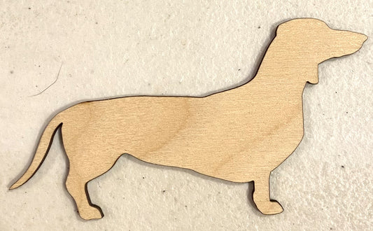 Ready to Paint Shape - 1/8" Birch - Dachshund - S281
