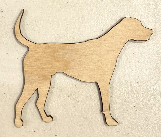 Ready to Paint Shape - 1/8" Birch - Fox Hound - S283