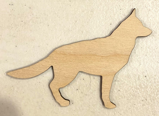 Ready to Paint Shape - 1/8" Birch - German Shepherd - S284