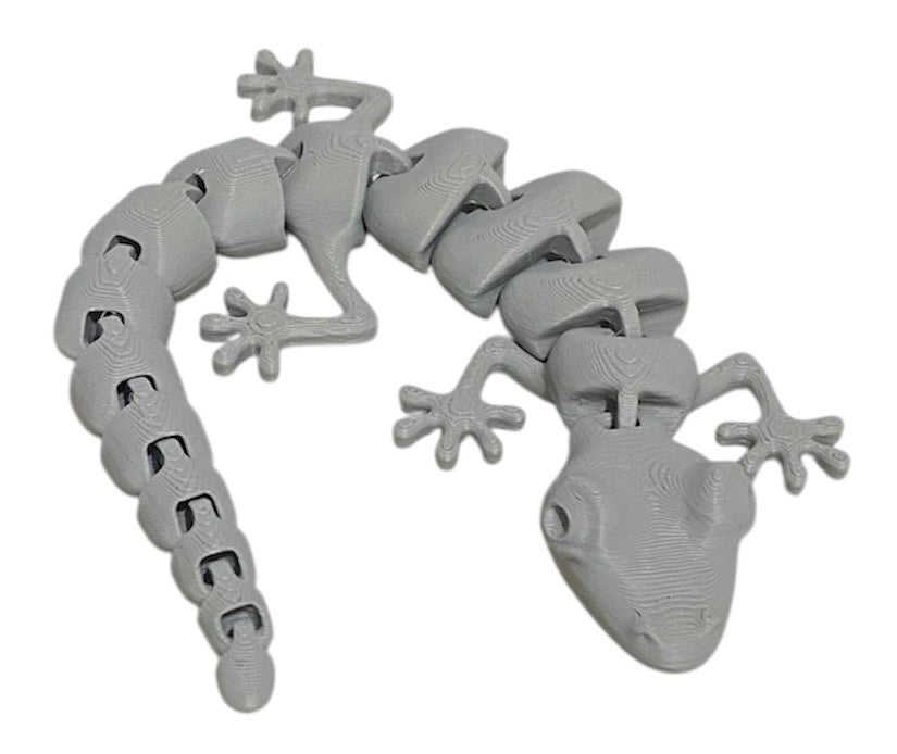 7" Articulated Lizard - Gray