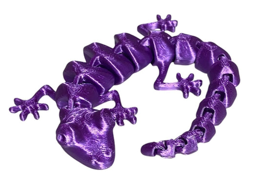 7" Articulated Lizard - Purple SIlk