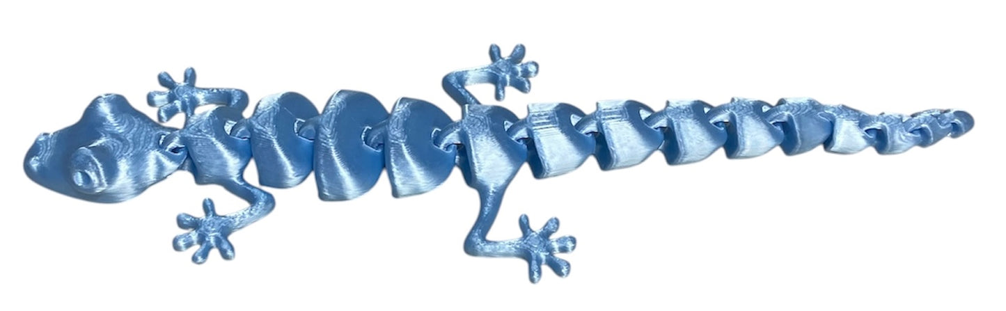 7" Articulated Lizard - Baby Blue Silk