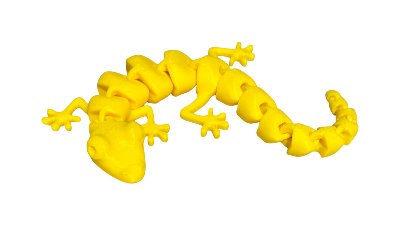 7" Articulated Lizard - Yellow