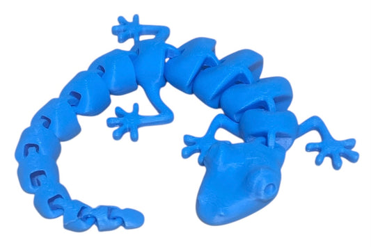 7" Articulated Lizard - Cyan