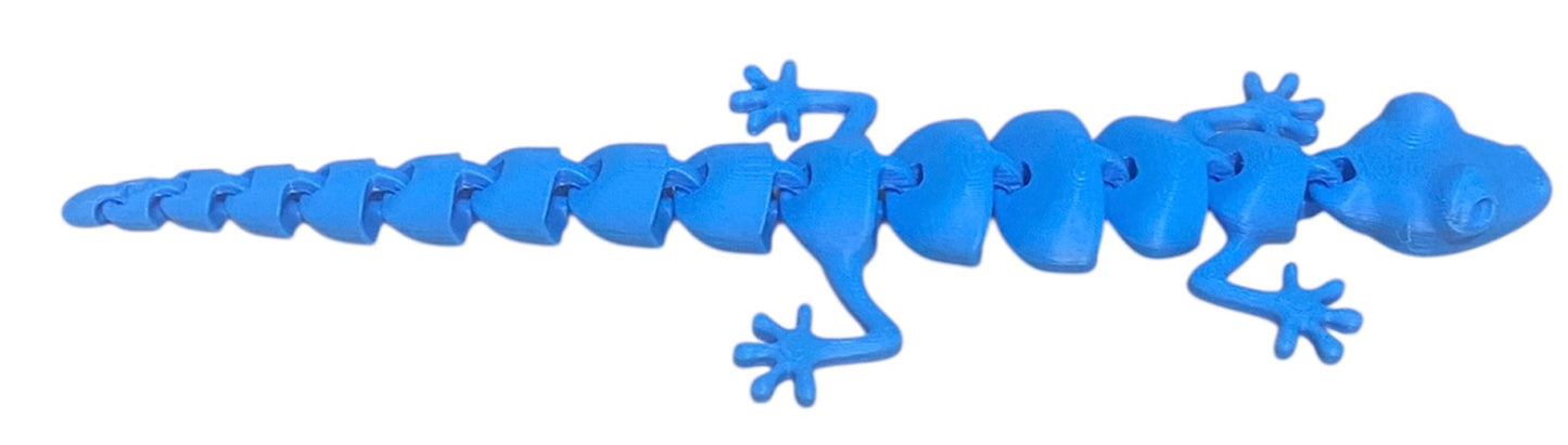7" Articulated Lizard - Cyan