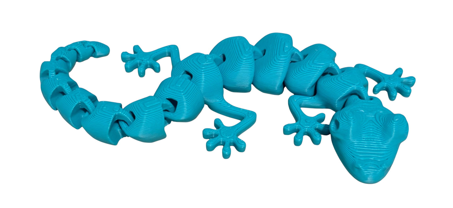 7" Articulated Lizard - Turquoise