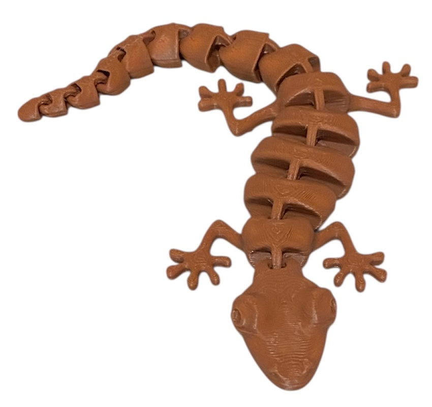 7" Articulated Lizard - Brown