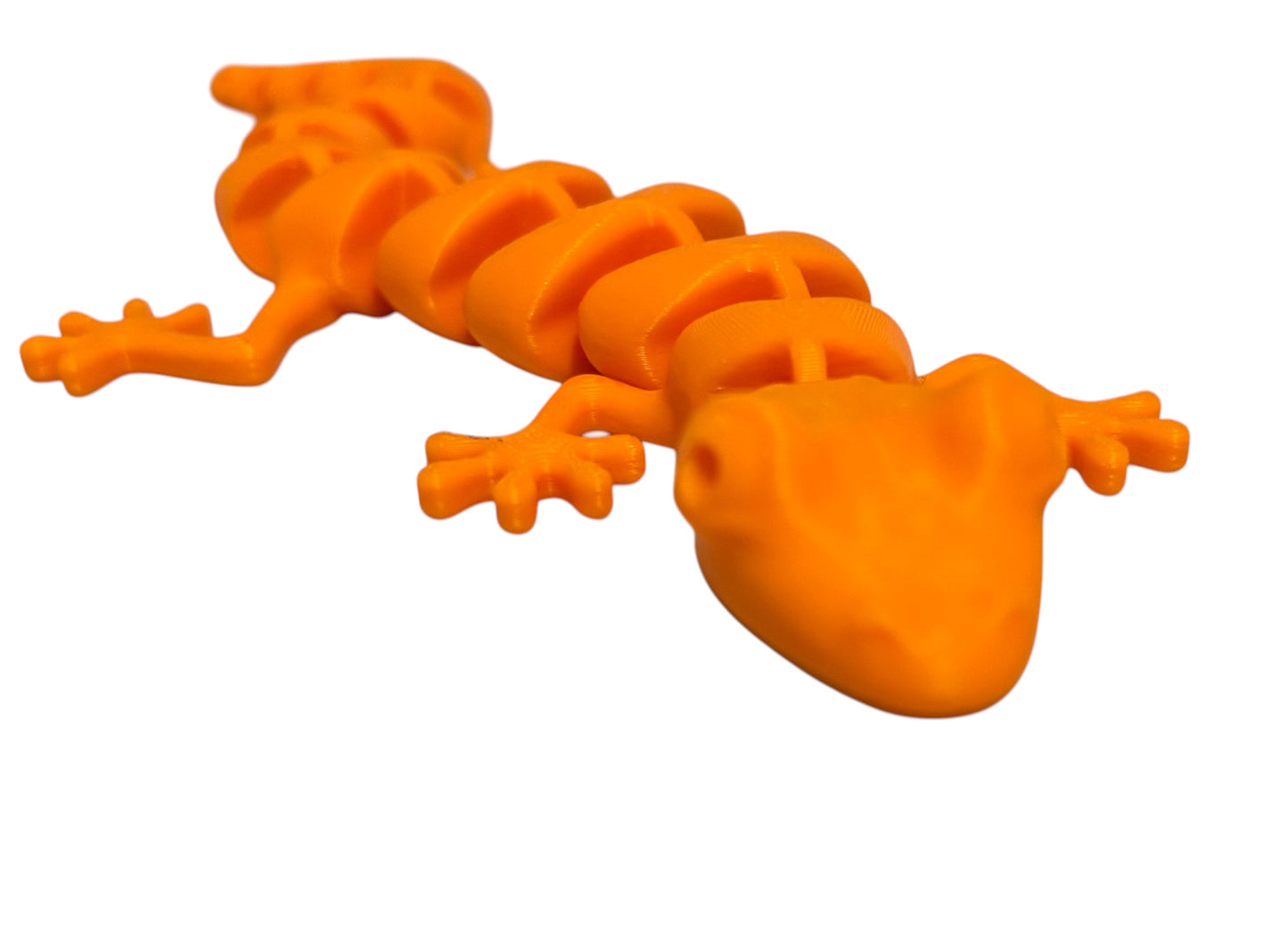 7" Articulated Lizard - Pumpkin Orange
