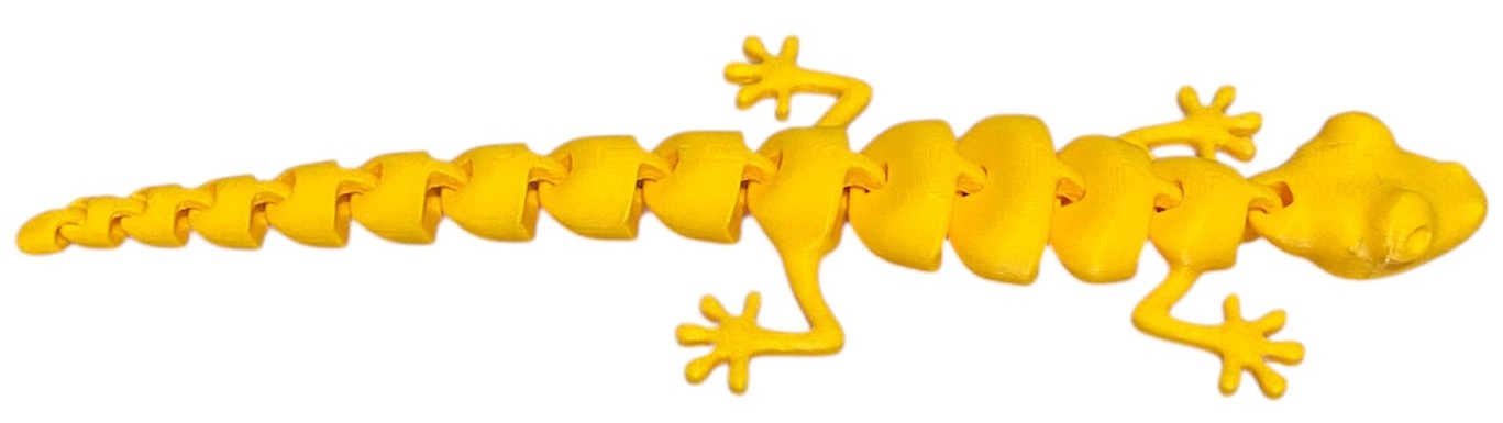 7" Articulated Lizard - Sunflower Yellow
