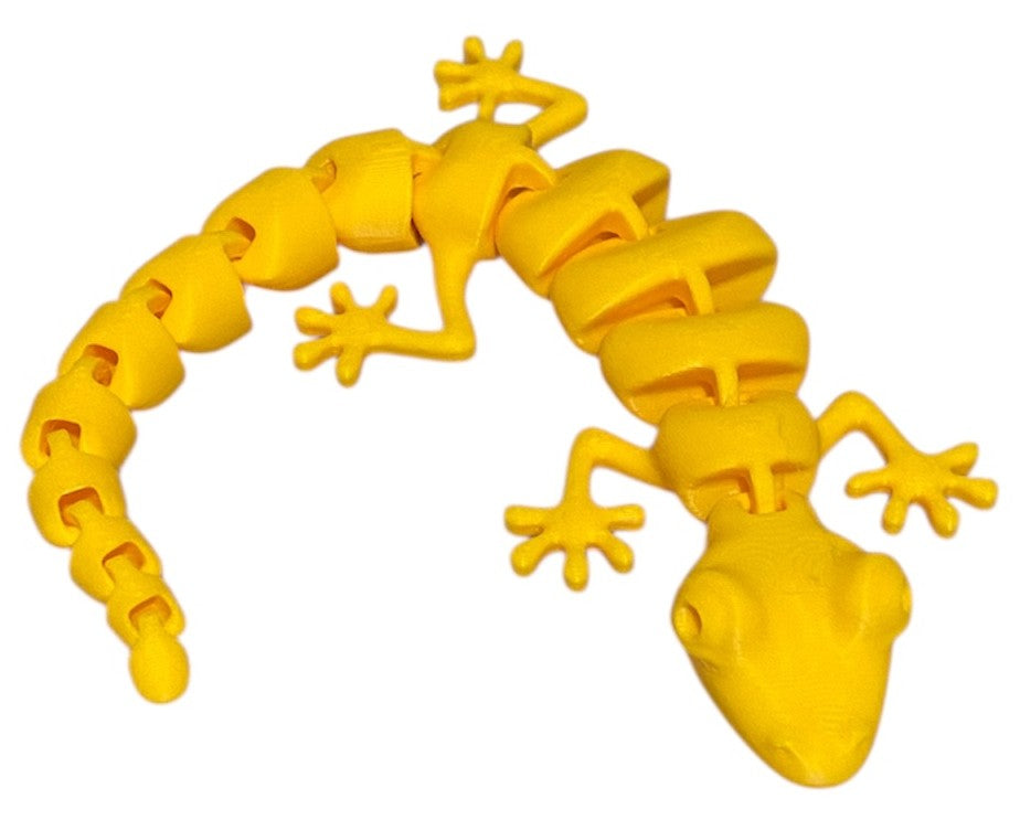 7" Articulated Lizard - Sunflower Yellow