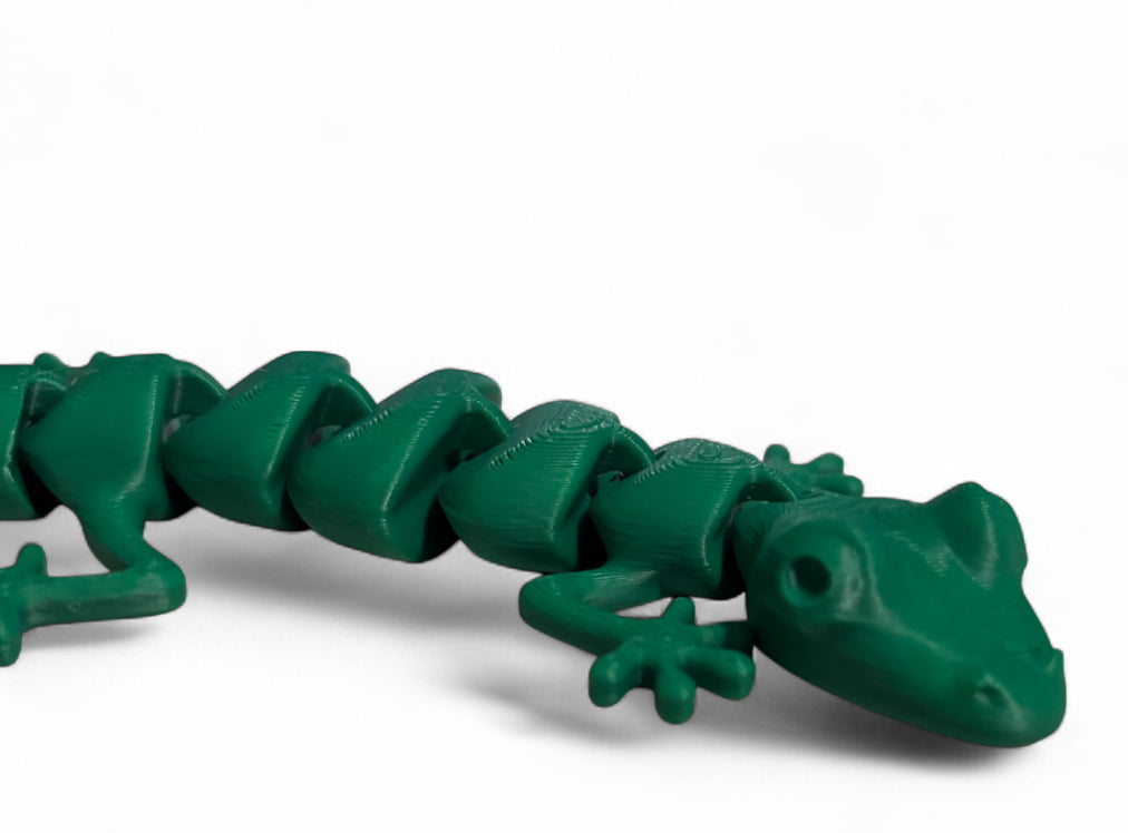 7" Articulated Lizard - Mistletoe Green