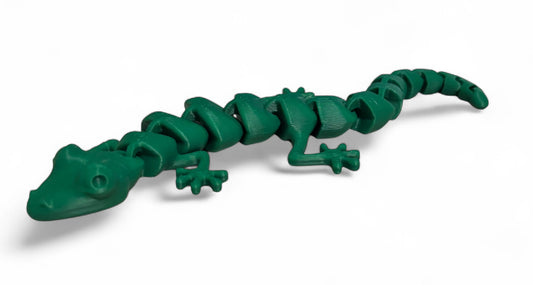 7" Articulated Lizard - Mistletoe Green