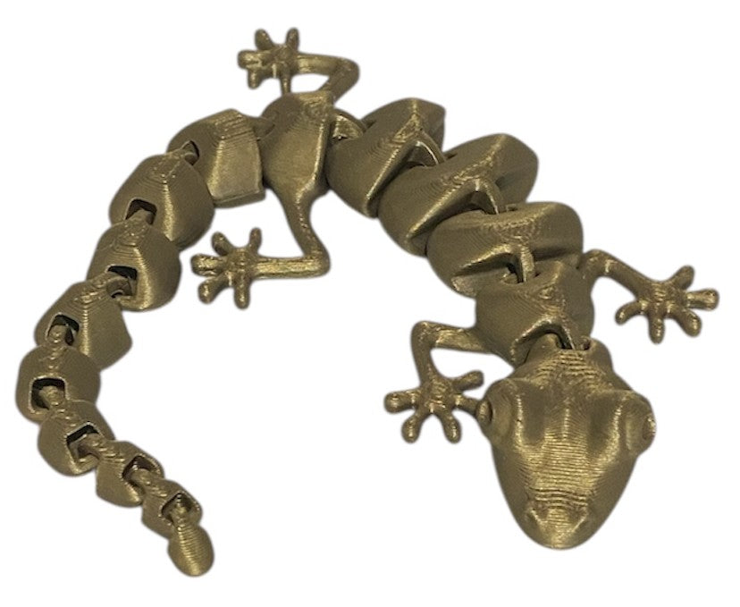 7" Articulated Lizard - Bronze