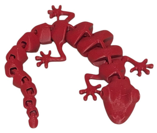 7" Articulated Lizard - Crimson