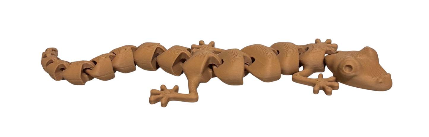 7" Articulated Lizard - Caramel