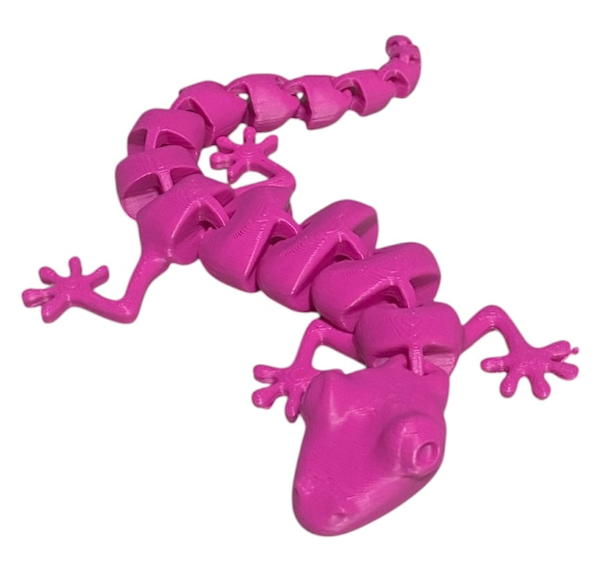 7" Articulated Lizard - MAGENTA