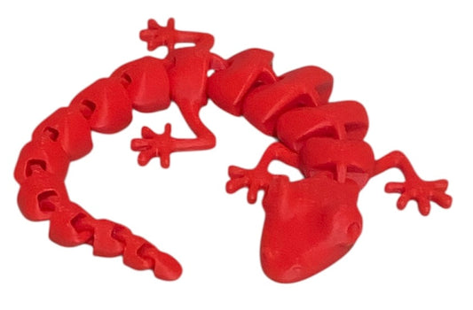 7" Articulated Lizard - Red