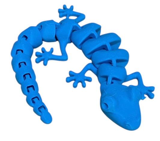 7" Articulated Lizard - Cyan