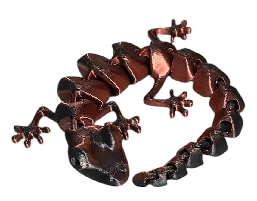 7" Articulated Lizard - Red/BLack