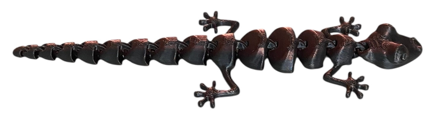 7" Articulated Lizard - Red/BLack