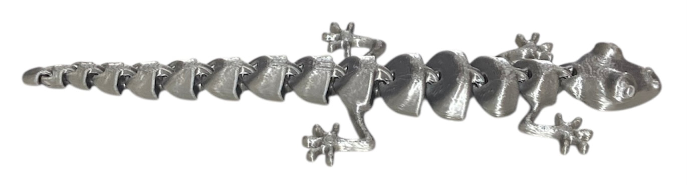 7" Articulated Lizard - Silver