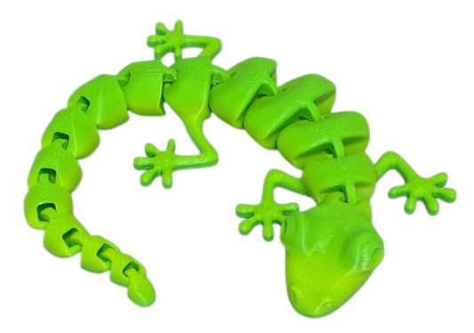 7" Articulated Lizard - Mint Lime