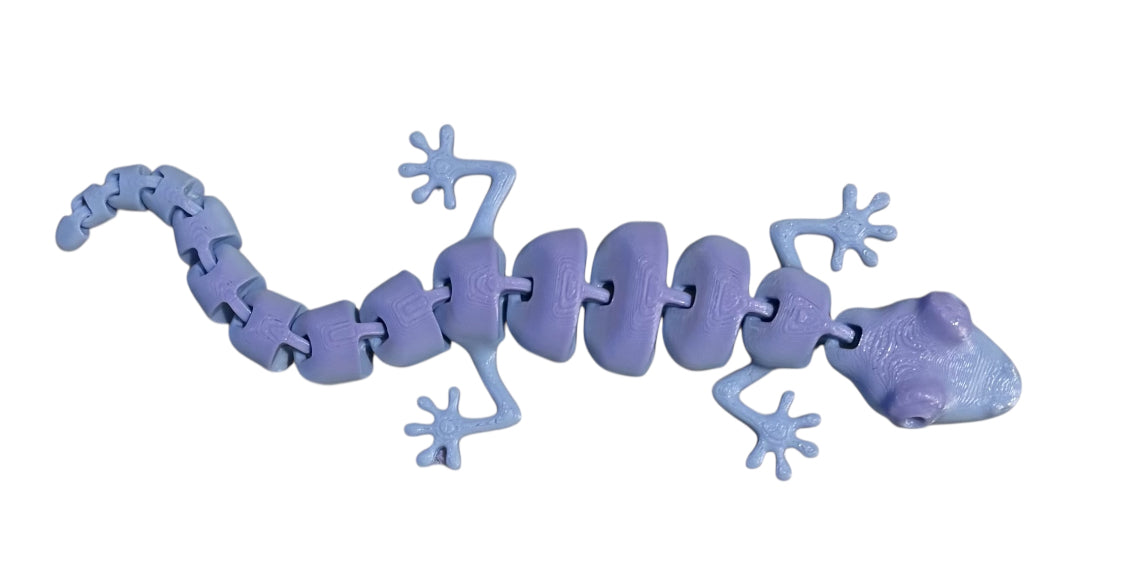 7" Articulated Lizard - Blueberry Bubblegum