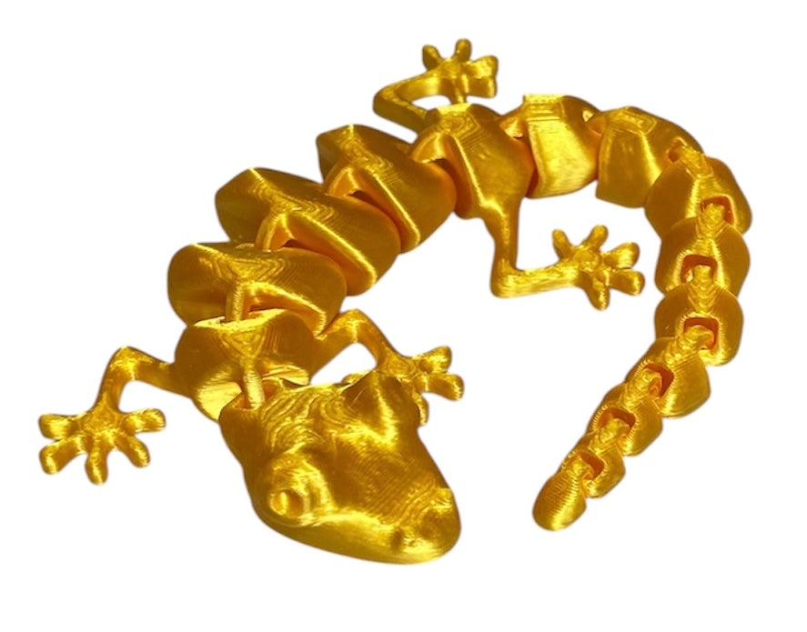 7" Articulated Lizard - Gold