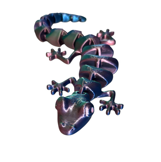 7" Articulated Lizard - Blue / Green / Purple