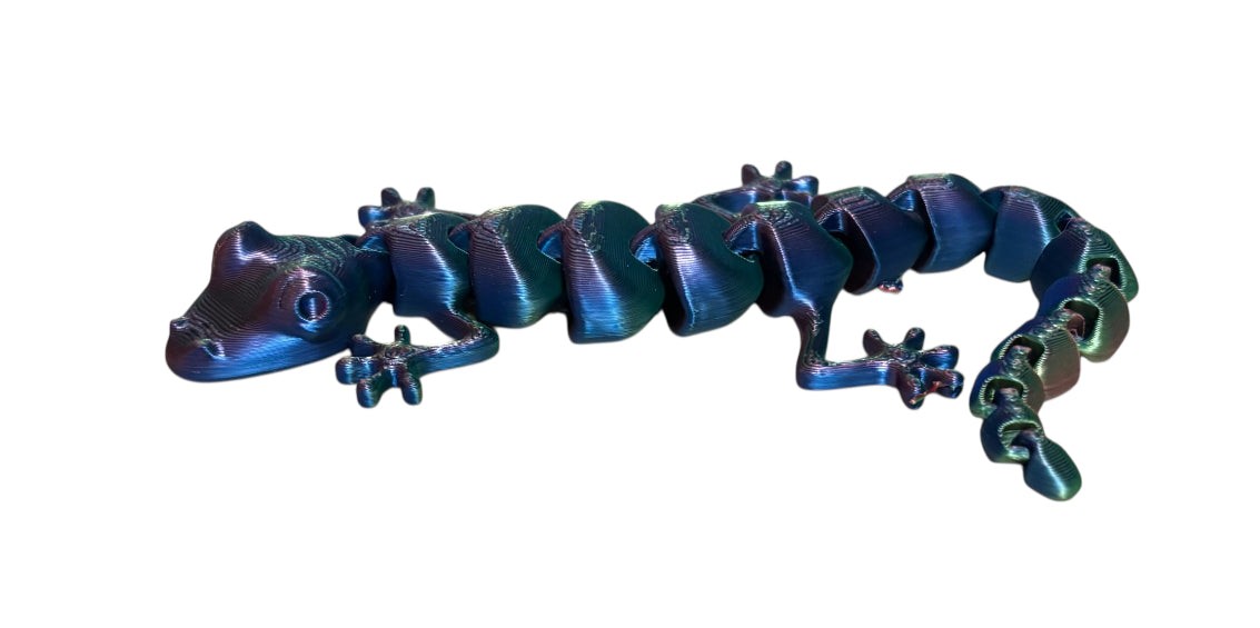 7" Articulated Lizard - Blue / Green / Purple