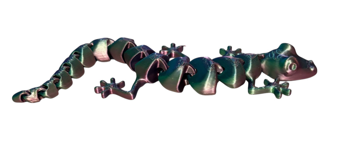 7" Articulated Lizard - Blue / Green / Purple