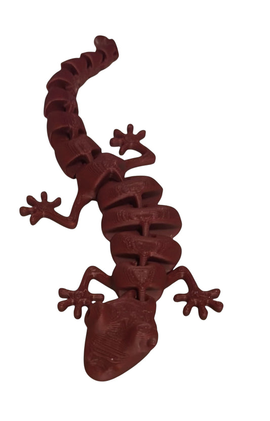 7" Articulated Lizard - Maroon