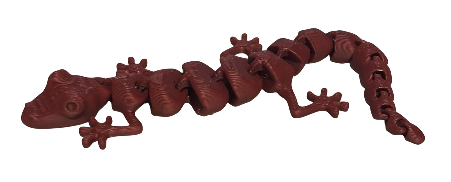 7" Articulated Lizard - Maroon