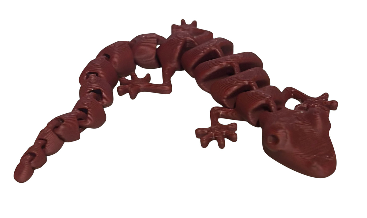 7" Articulated Lizard - Maroon