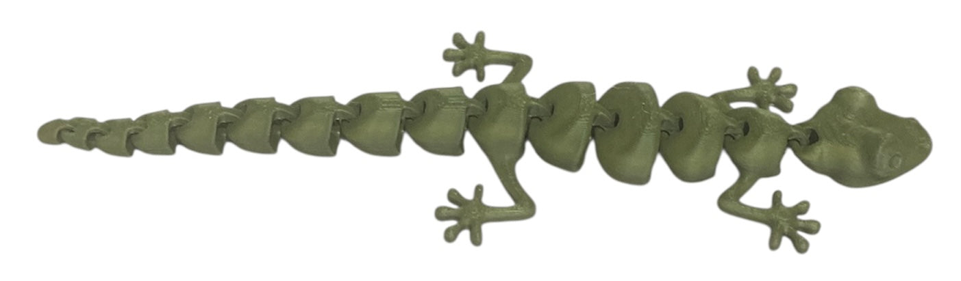 7" Articulated Lizard - Army Green