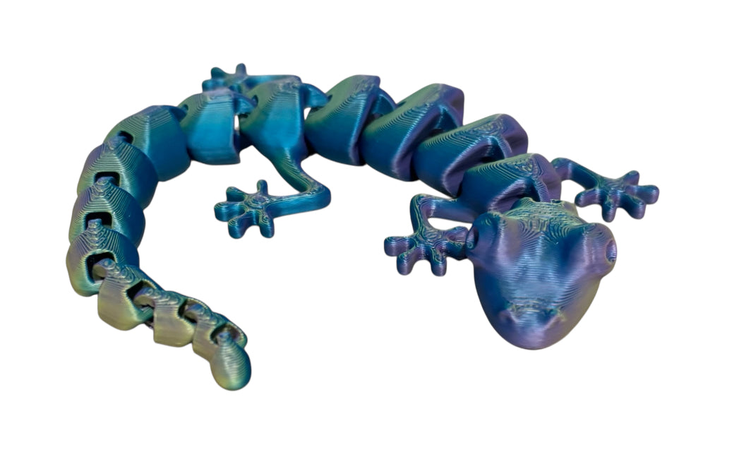 7" Articulated Lizard - Sunny Indigo