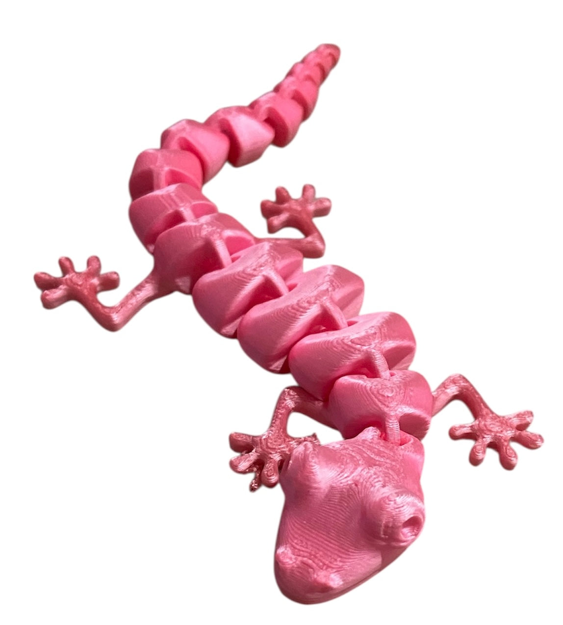 7" Articulated Lizard - Peach Blush