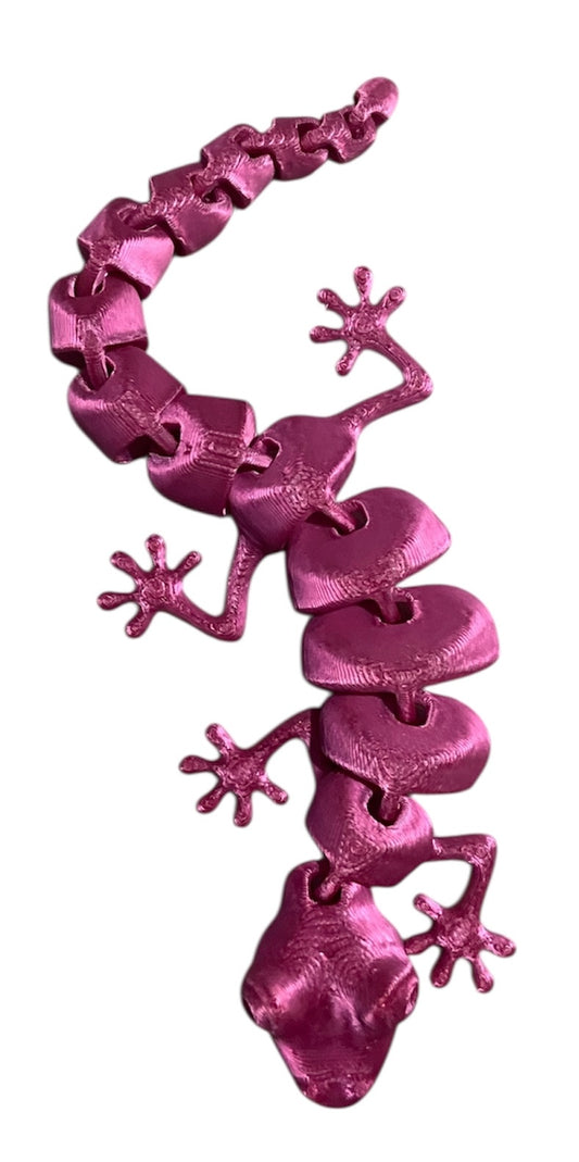 7" Articulated Lizard - Rose