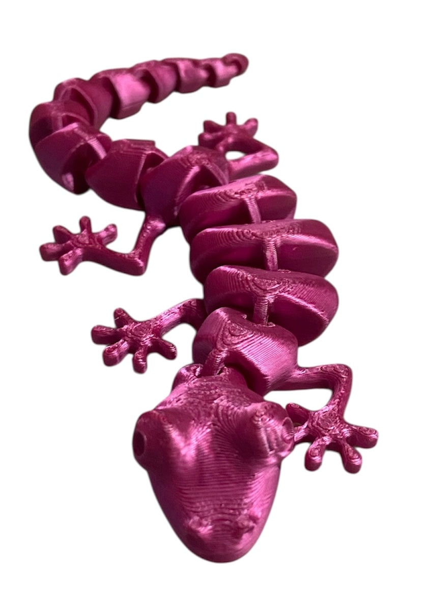 7" Articulated Lizard - Rose