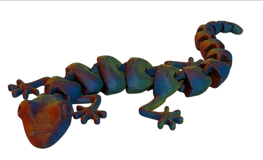 7" Articulated Lizard - Neon