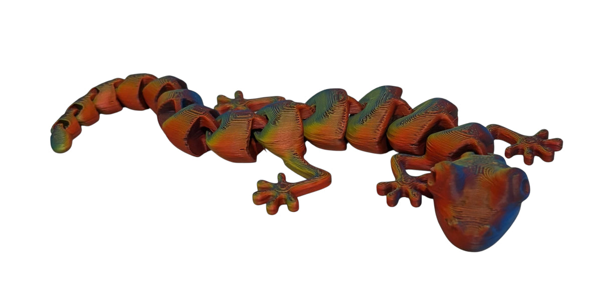 7" Articulated Lizard - Neon