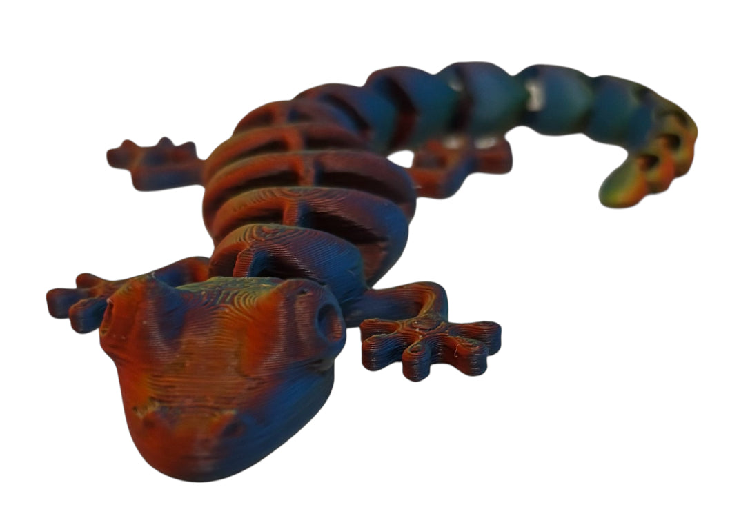 7" Articulated Lizard - Neon