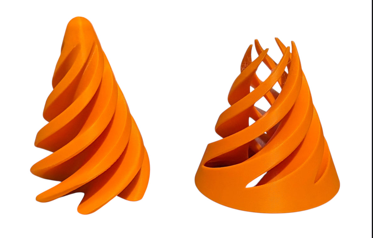 Pass Through Fidget Cone - 2-1/2" x 2" - Pumkin Orange