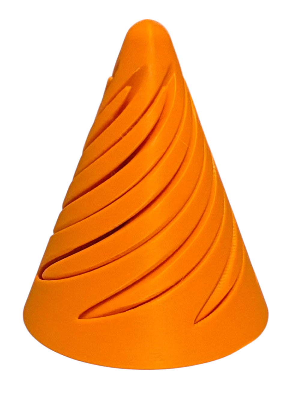 Pass Through Fidget Cone - 3-1/2" x 3" - Pumpkin Orange