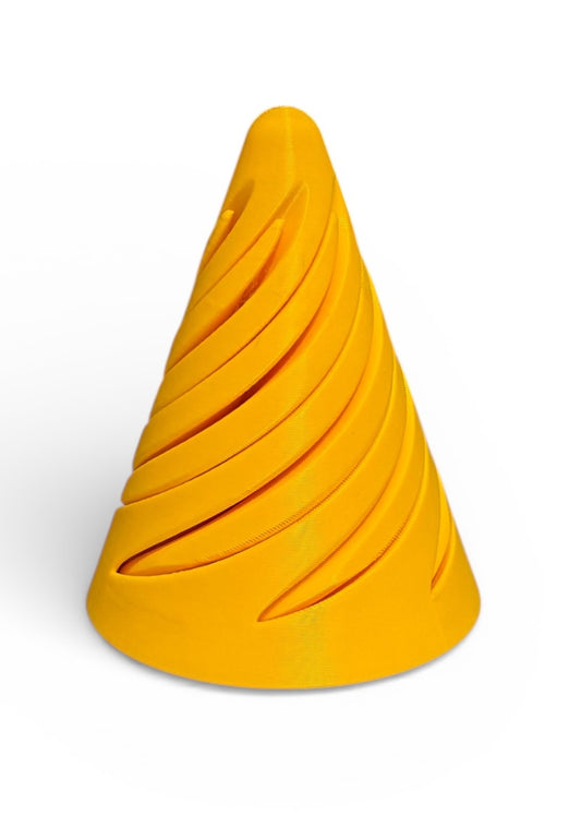 Pass Through Fidget Cone - 3-1/2" x 3" - Sunflower Yellow