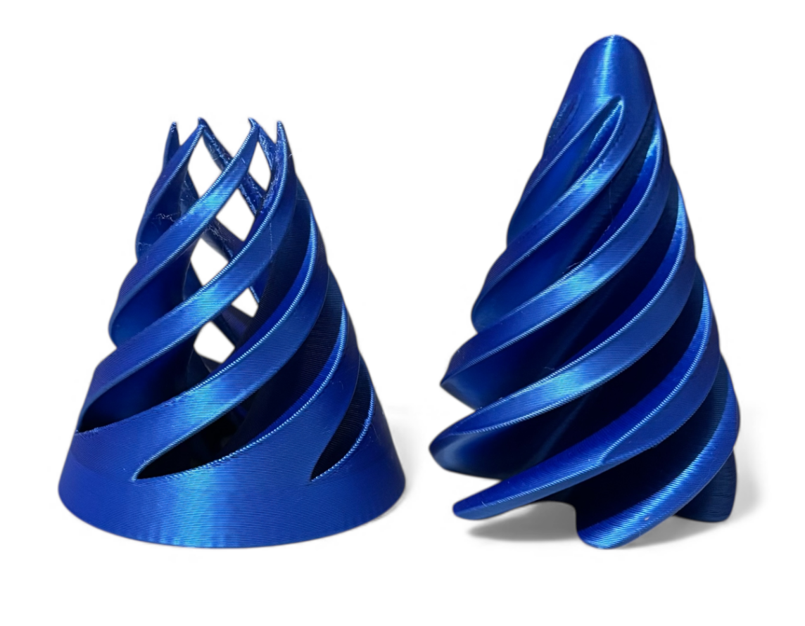 Pass Through Fidget Cone - 3-1/2" x 3" - Blue Silk