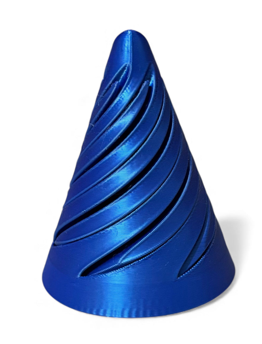 Pass Through Fidget Cone - 2-1/2" x 2" - Blue Silk