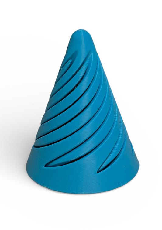Pass Through Fidget Cone - 3-1/2" x 3" - Cyan